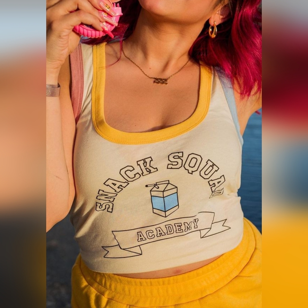 The Little Milk Bar Snack Squad Cropped Tank